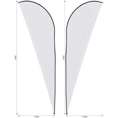 Legend 4m Sublimated Sharkfin Double - Sided Banner Skin - Brand your company Logo! Get a quote - Promo Lingo