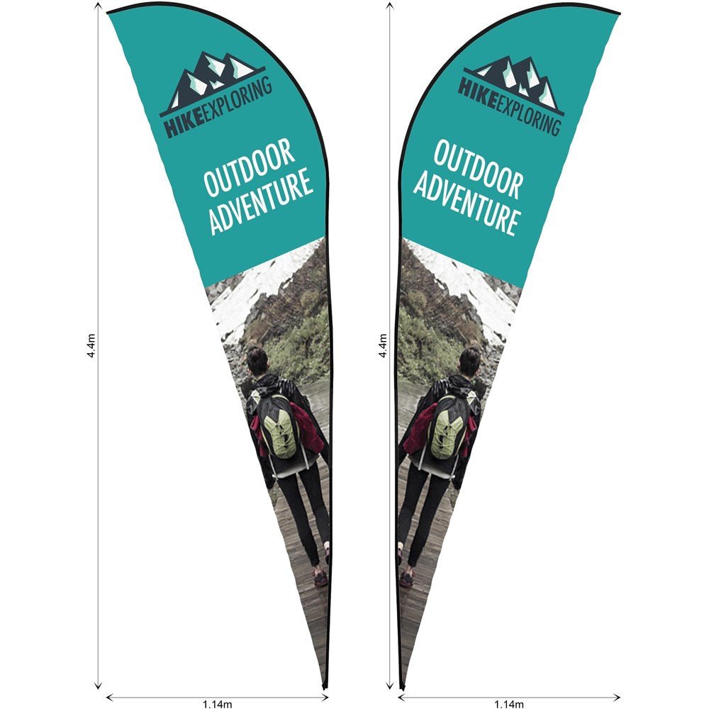 Legend 4m Sublimated Sharkfin Double - Sided Banner Skin - Brand your company Logo! Get a quote - Promo Lingo