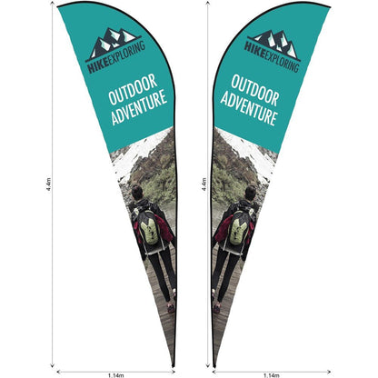 Legend 4m Sublimated Sharkfin Double - Sided Banner Skin - Brand your company Logo! Get a quote - Promo Lingo