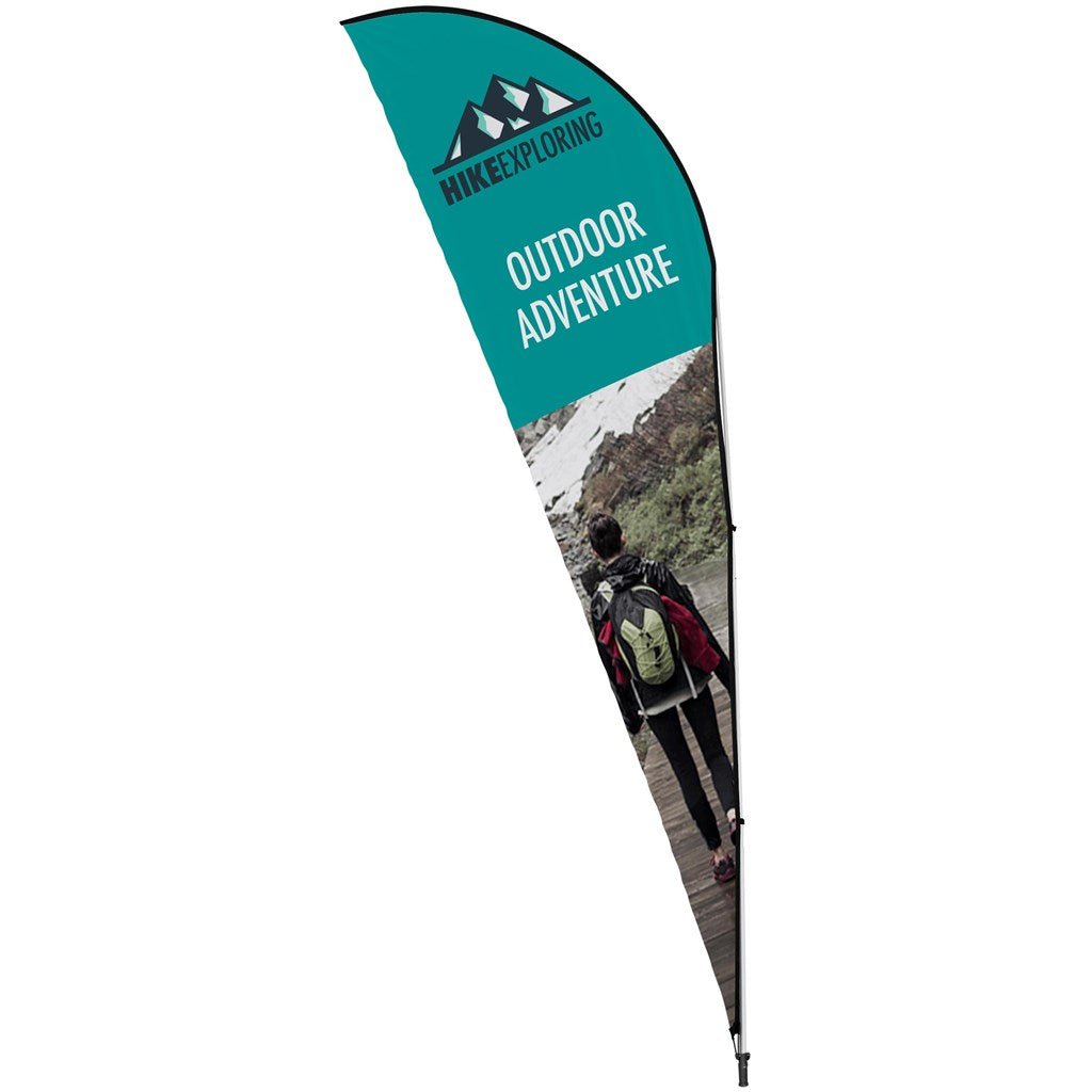 Legend 4M Sublimated Sharkfin Double - Sided Flying Banner - 1 complete unit - Brand your company Logo! Get a quote - Promo Lingo