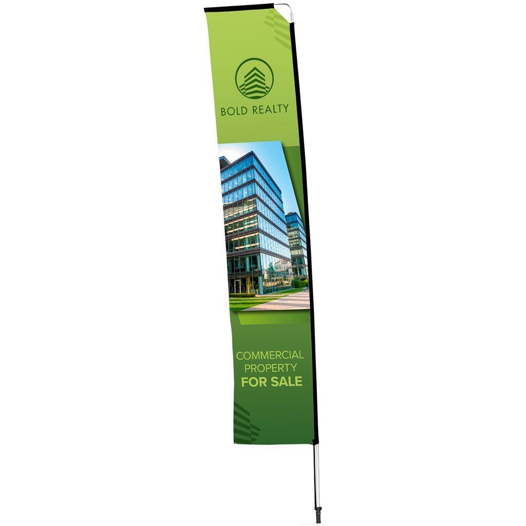 Legend 4M Sublimated Telescopic Double - Sided Flying Banner - 1 complete unit - Brand your company Logo! Get a quote - Promo Lingo