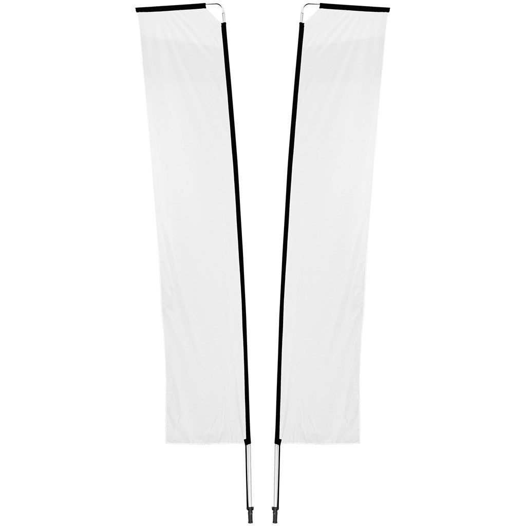 Legend 4M Sublimated Telescopic Double - Sided Flying Banner - 1 complete unit - Brand your company Logo! Get a quote - Promo Lingo