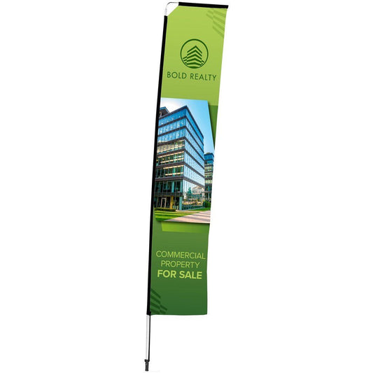 Legend 4M Sublimated Telescopic Double - Sided Flying Banner - 1 complete unit - Brand your company Logo! Get a quote - Promo Lingo