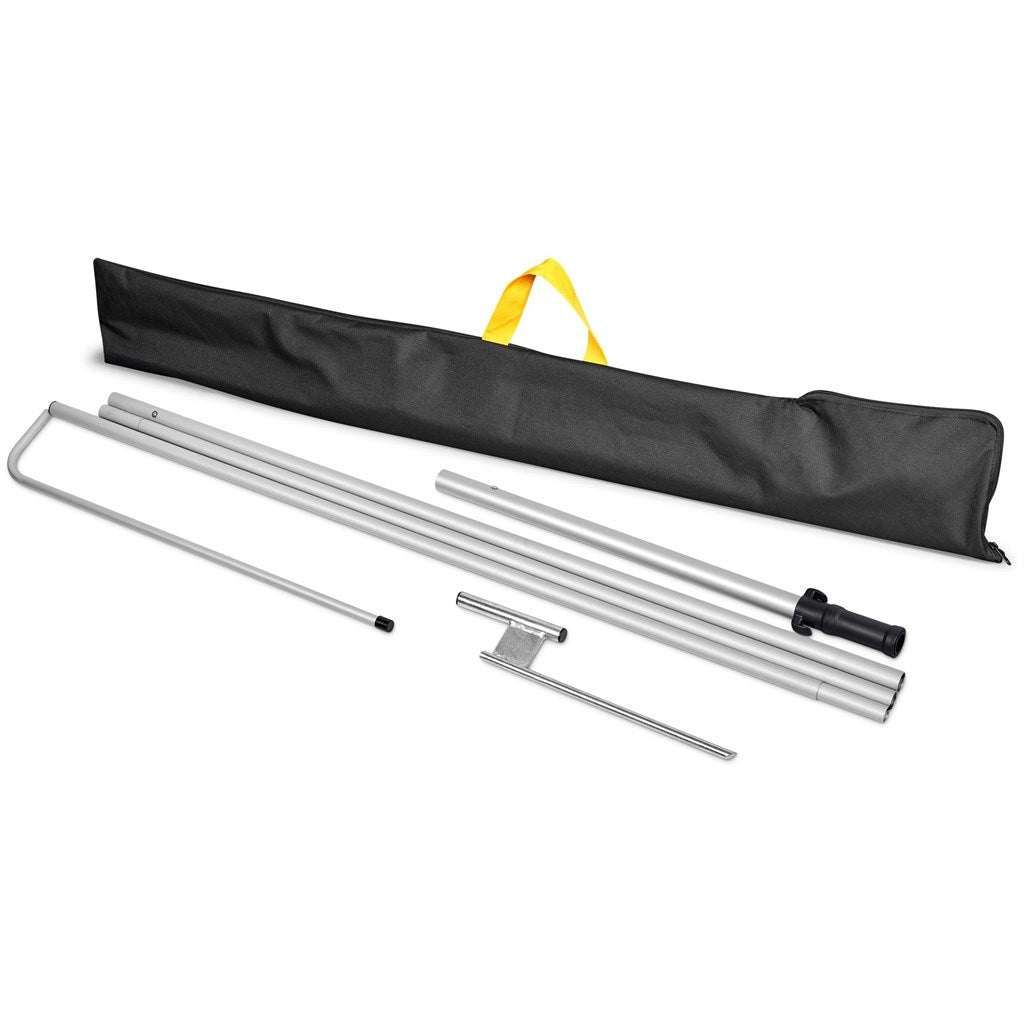 Legend 4M Sublimated Telescopic Double - Sided Flying Banner - 1 complete unit - Brand your company Logo! Get a quote - Promo Lingo