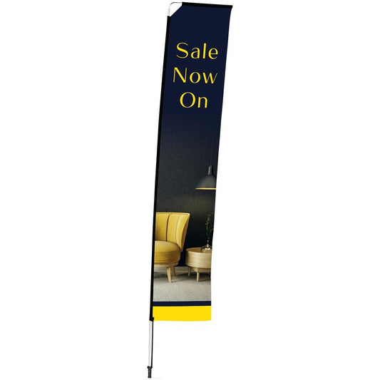Legend 4m Telescopic Flying Banner (Set of 2) - Brand your company Logo! Get a quote - Promo Lingo