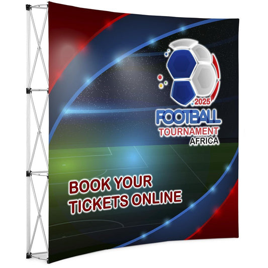 Legend Curved Banner Wall 2.15m x 2.25m - Brand your company Logo! Get a quote - Promo Lingo