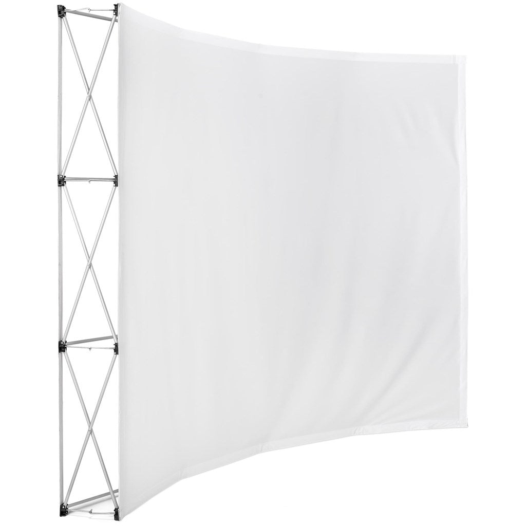 Legend Curved Banner Wall 2.85m x 2.25m - Brand your company Logo! Get a quote - Promo Lingo