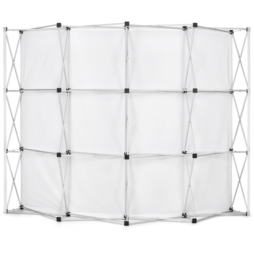 Legend Curved Banner Wall 2.85m x 2.25m - Brand your company Logo! Get a quote - Promo Lingo