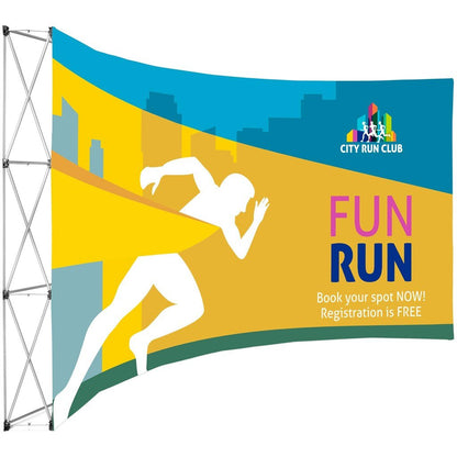 Legend Curved Banner Wall 4.2m x 2.25m - Brand your company Logo! Get a quote - Promo Lingo