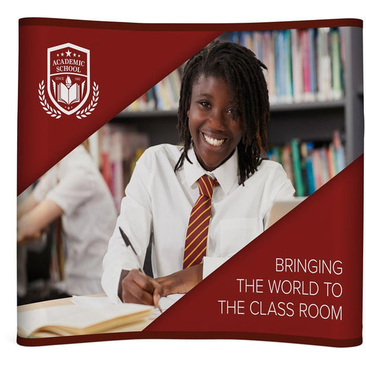 Legend Curved Banner Wall with Wings 2.15m x 2.25m - Brand your company Logo! Get a quote - Promo Lingo