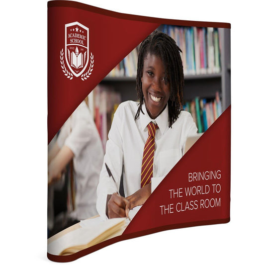 Legend Curved Banner Wall with Wings 2.15m x 2.25m - Brand your company Logo! Get a quote - Promo Lingo
