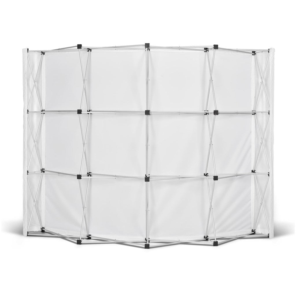 Legend Curved Banner Wall with Wings 2.85m x 2.25m - Brand your company Logo! Get a quote - Promo Lingo