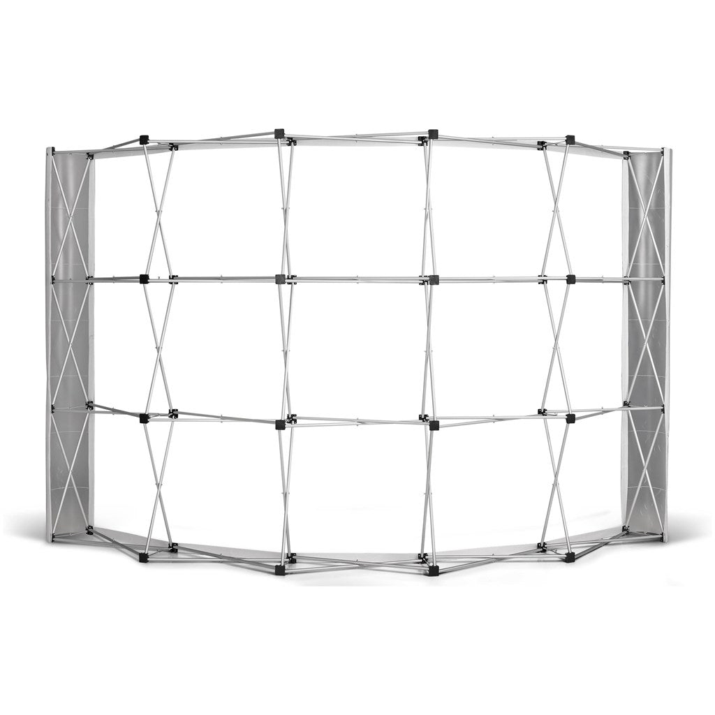 Legend Curved Banner Wall with Wings 3.5m x 2.25m - Brand your company Logo! Get a quote - Promo Lingo