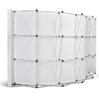 Legend Curved Banner Wall with Wings 3.5m x 2.25m - Brand your company Logo! Get a quote - Promo Lingo