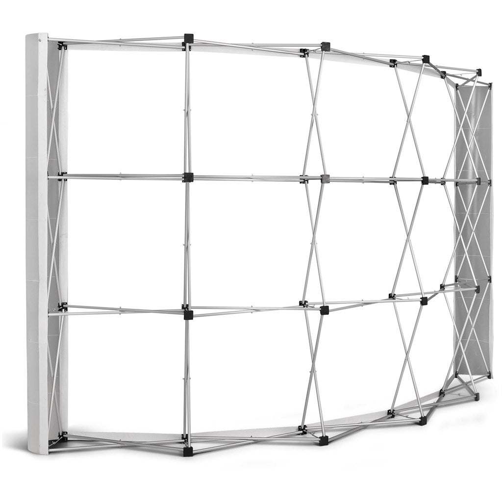 Legend Curved Banner Wall with Wings 3.5m x 2.25m - Brand your company Logo! Get a quote - Promo Lingo