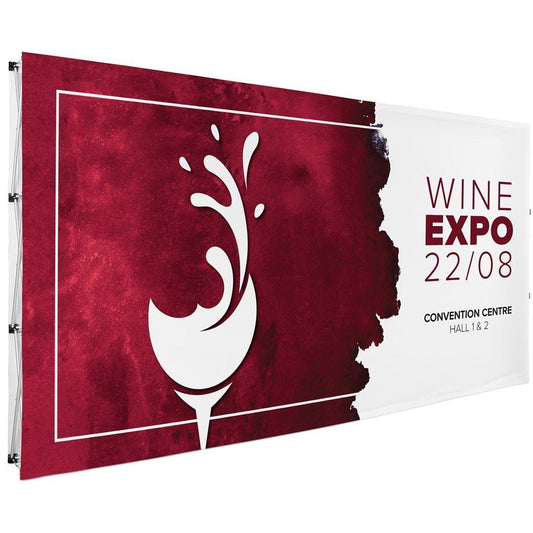 Legend Double - Sided Straight Banner Wall 4.45m x 2.25m - Brand your company Logo! Get a quote - Promo Lingo