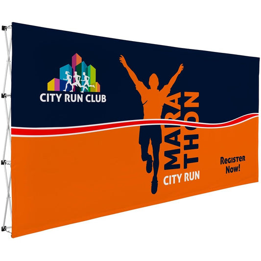 Legend Straight Banner Wall 4.45m x 2.25m - Brand your company Logo! Get a quote - Promo Lingo