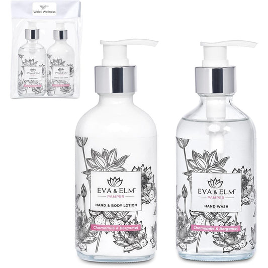 Luxurious Eva & Elm Hand Wash & Hand Lotion Set - Brand your company Logo! Get a quote - Promo Lingo
