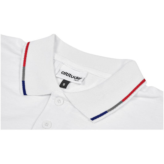 Mens Ash Golf Shirt - White - Brand your company Logo! Get a quote - Promo Lingo