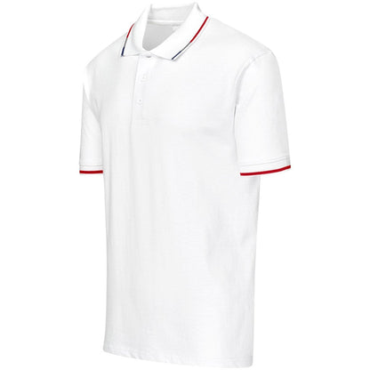 Mens Ash Golf Shirt - White - Brand your company Logo! Get a quote - Promo Lingo