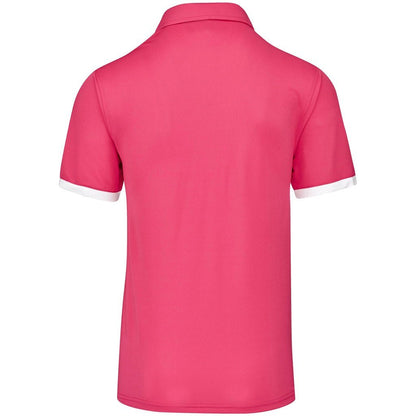 Mens Contest Golf Shirt - Pink for Stylish Comfort - Brand your company Logo! Get a quote - Promo Lingo