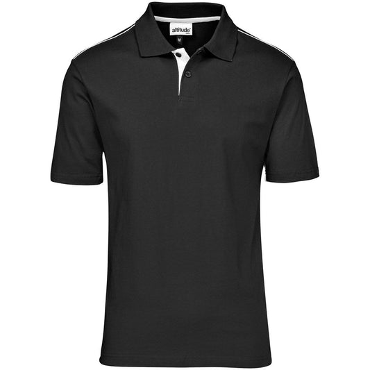 Mens Galway Golf Shirt - Black - Brand your company Logo! Get a quote - Promo Lingo