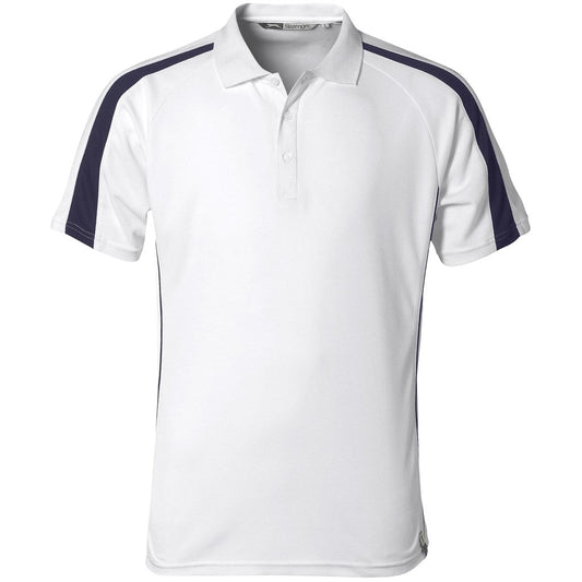 Mens Horizon Golf Shirt - White for Comfort and Style - Brand your company Logo! Get a quote - Promo Lingo
