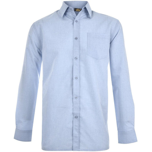 Mens Long Sleeve Apollo Shirt - Light Blue - Brand your company Logo! Get a quote - Promo Lingo
