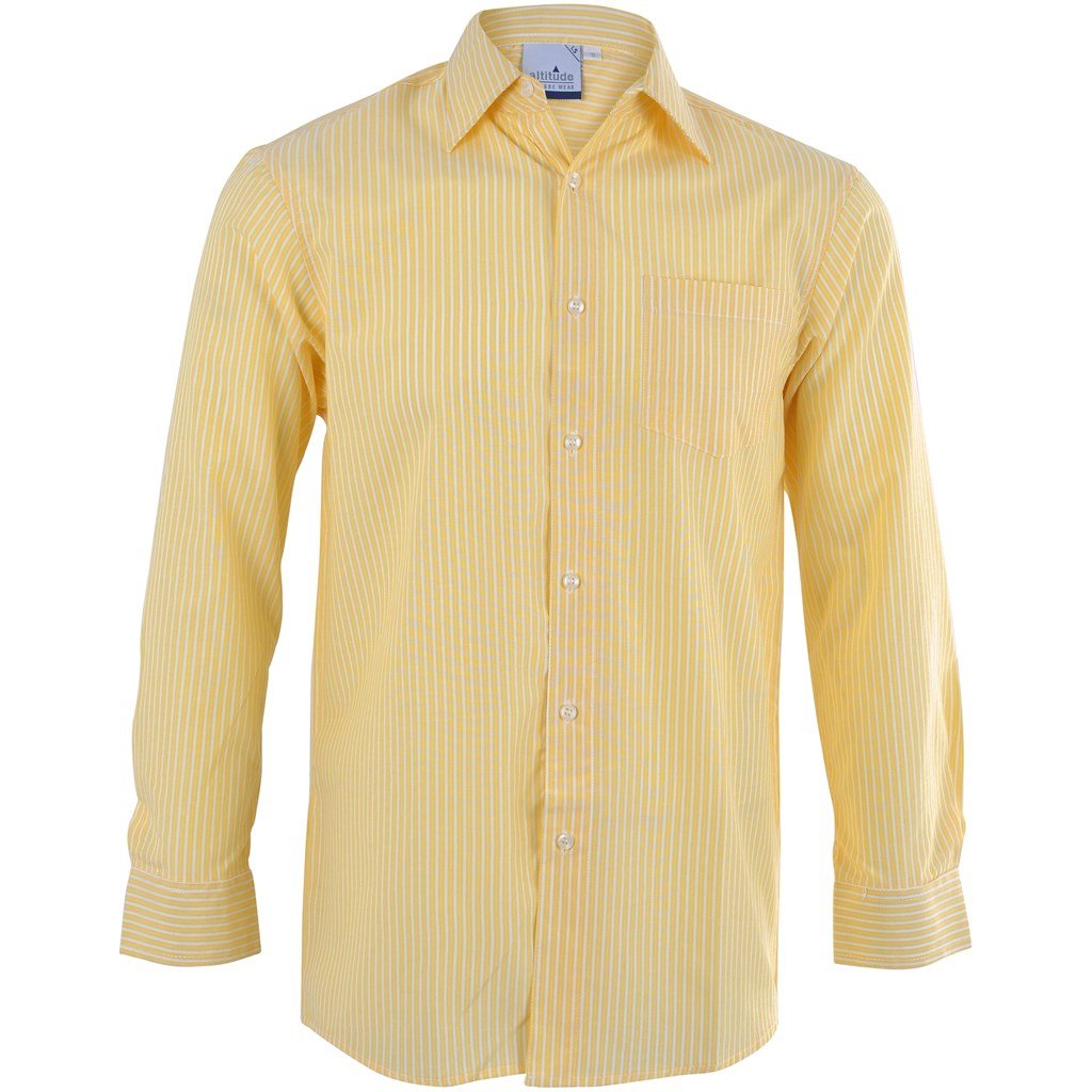 Mens Long Sleeve Drew Shirt - Yellow - Brand your company Logo! Get a quote - Promo Lingo