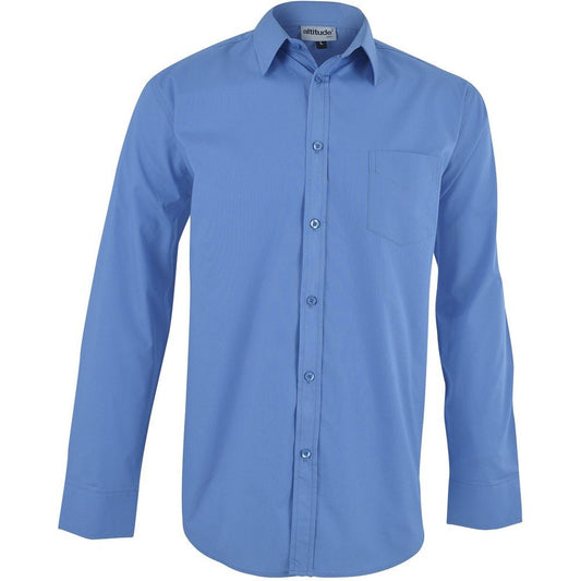 Mens Long Sleeve Haiden Shirt - Light Blue - Brand your company Logo! Get a quote - Promo Lingo