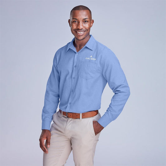 Mens Long Sleeve Oxford Shirt - Brand your company Logo! Get a quote - Promo Lingo