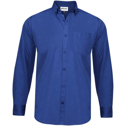 Mens Long Sleeve Viscount Shirt - Royal Blue - Brand your company Logo! Get a quote - Promo Lingo