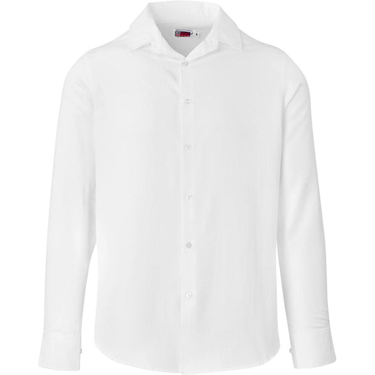 Mens Long Sleeve Wallstreet Shirt - White - Brand your company Logo! Get a quote - Promo Lingo