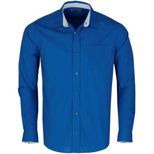 Mens Long Sleeve Warrington Shirt - Royal Blue - Brand your company Logo! Get a quote - Promo Lingo
