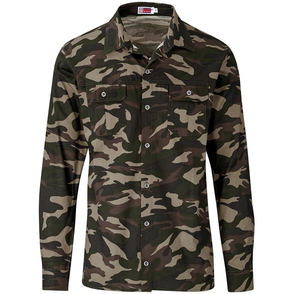 Mens Long Sleeve Wildstone Shirt - Camouflage - Brand your company Logo! Get a quote - Promo Lingo