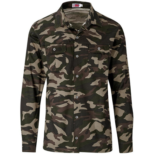 Mens Long Sleeve Wildstone Shirt - Camouflage - Brand your company Logo! Get a quote - Promo Lingo