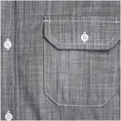 Mens Long Sleeve Windsor Shirt - Grey - Brand your company Logo! Get a quote - Promo Lingo