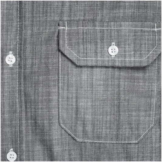 Mens Long Sleeve Windsor Shirt - Grey - Brand your company Logo! Get a quote - Promo Lingo