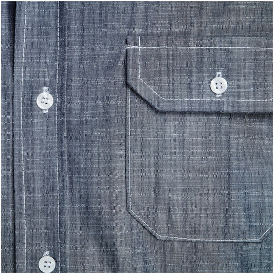 Mens Long Sleeve Windsor Shirt - Navy - Brand your company Logo! Get a quote - Promo Lingo