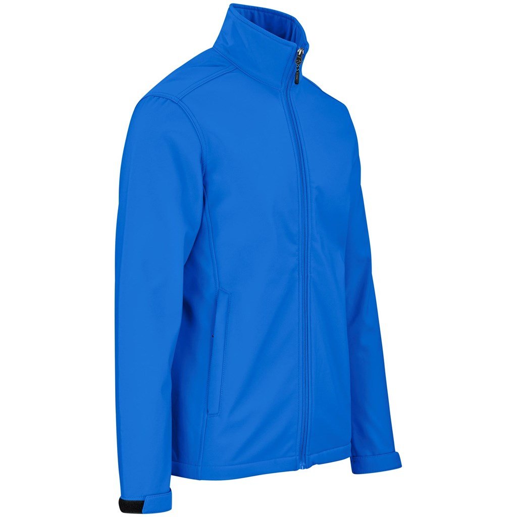 Mens Maxson Softshell Jacket - Blue - Brand your company Logo! Get a quote - Promo Lingo
