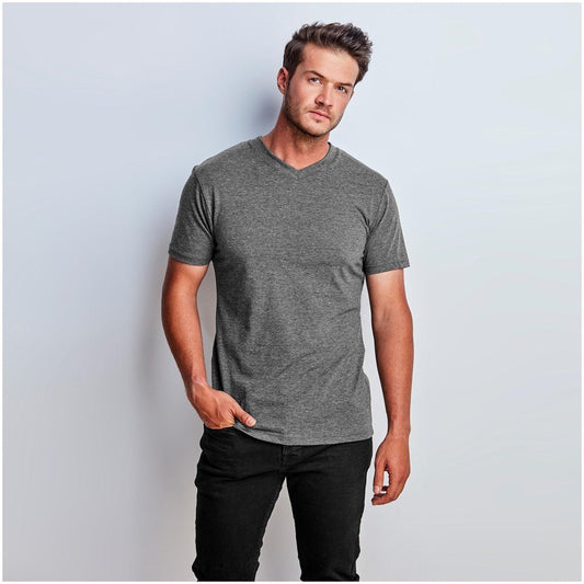 Mens Michigan Melange V - Neck T-Shirt - Brand your company Logo! Get a quote - Promo Lingo