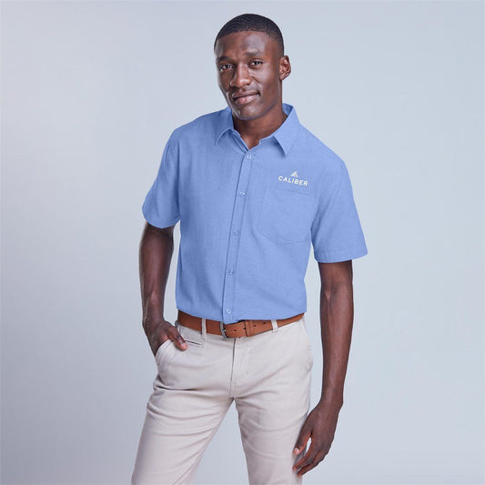Mens Short Sleeve Oxford Shirt - Brand your company Logo! Get a quote - Promo Lingo
