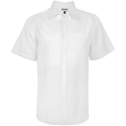 Mens Short Sleeve Oxford Shirt - White - Brand your company Logo! Get a quote - Promo Lingo