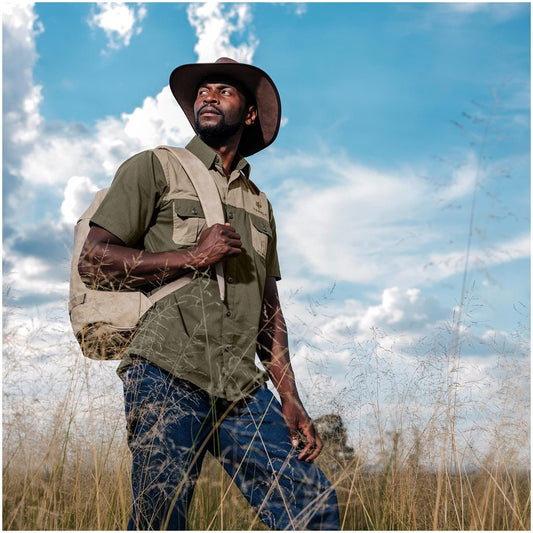 Mens Short Sleeve Serengeti 2 - Tone Bush Shirt - Brand your company Logo! Get a quote - Promo Lingo