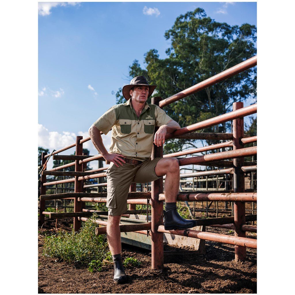 Mens Short Sleeve Serengeti 2 - Tone Bush Shirt - Brand your company Logo! Get a quote - Promo Lingo