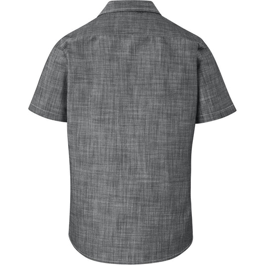 Mens Short Sleeve Windsor Shirt - Grey - Brand your company Logo! Get a quote - Promo Lingo