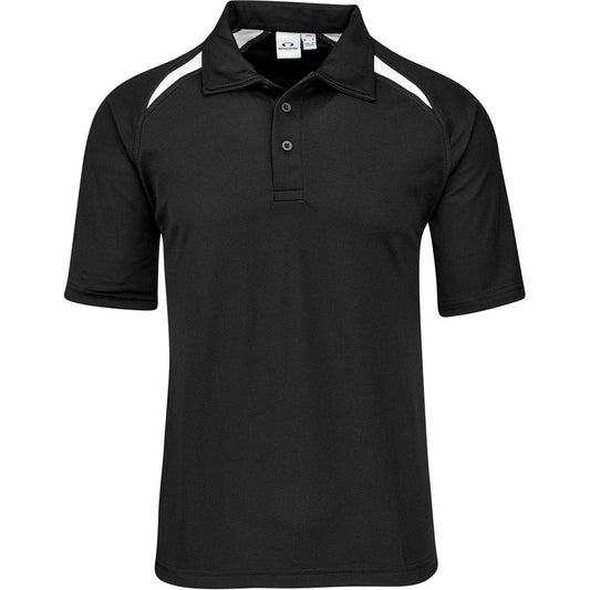 Mens Splice Golf Shirt - Black White - Brand your company Logo! Get a quote - Promo Lingo