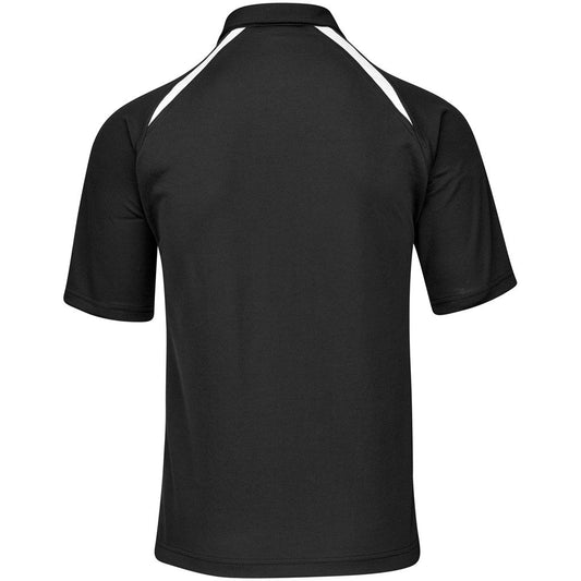 Mens Splice Golf Shirt - Black White - Brand your company Logo! Get a quote - Promo Lingo