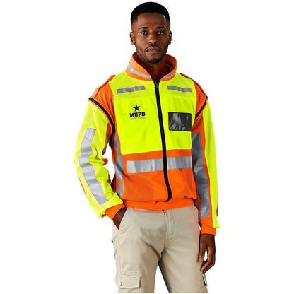 Metro Two - Tone Hi - Viz Reflective Zip - Off Jacket - Brand your company Logo! Get a quote - Promo Lingo