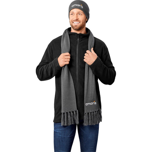 Nebraska Winter Set: Cozy Scarf and Beanie Bundle - Brand your company Logo! Get a quote - Promo Lingo